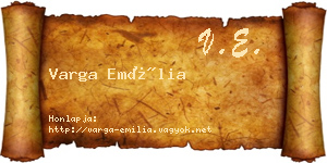 Varga Emília névjegykártya