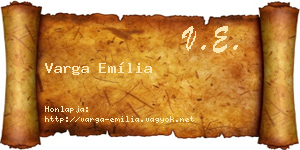 Varga Emília névjegykártya